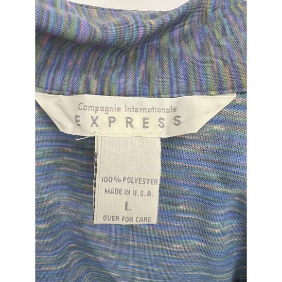 Vintage 90s EXPRESS Maxi Dress Empress Stretch Cap Sleeve GEEK Y2K Size Large - Picture 9 of 10